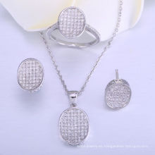 conjuntos de joyas de boda para novias joyas set 925 collar y anillo de plata esterlina
